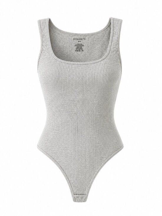Dynamite Tops - 🌷 2/15 Dynamite Grey Ribbed Tank Bodysuit Size M